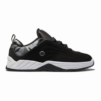 DC Williams Slim S Suede Men's Black/White Skate Shoes Australia LRB-683